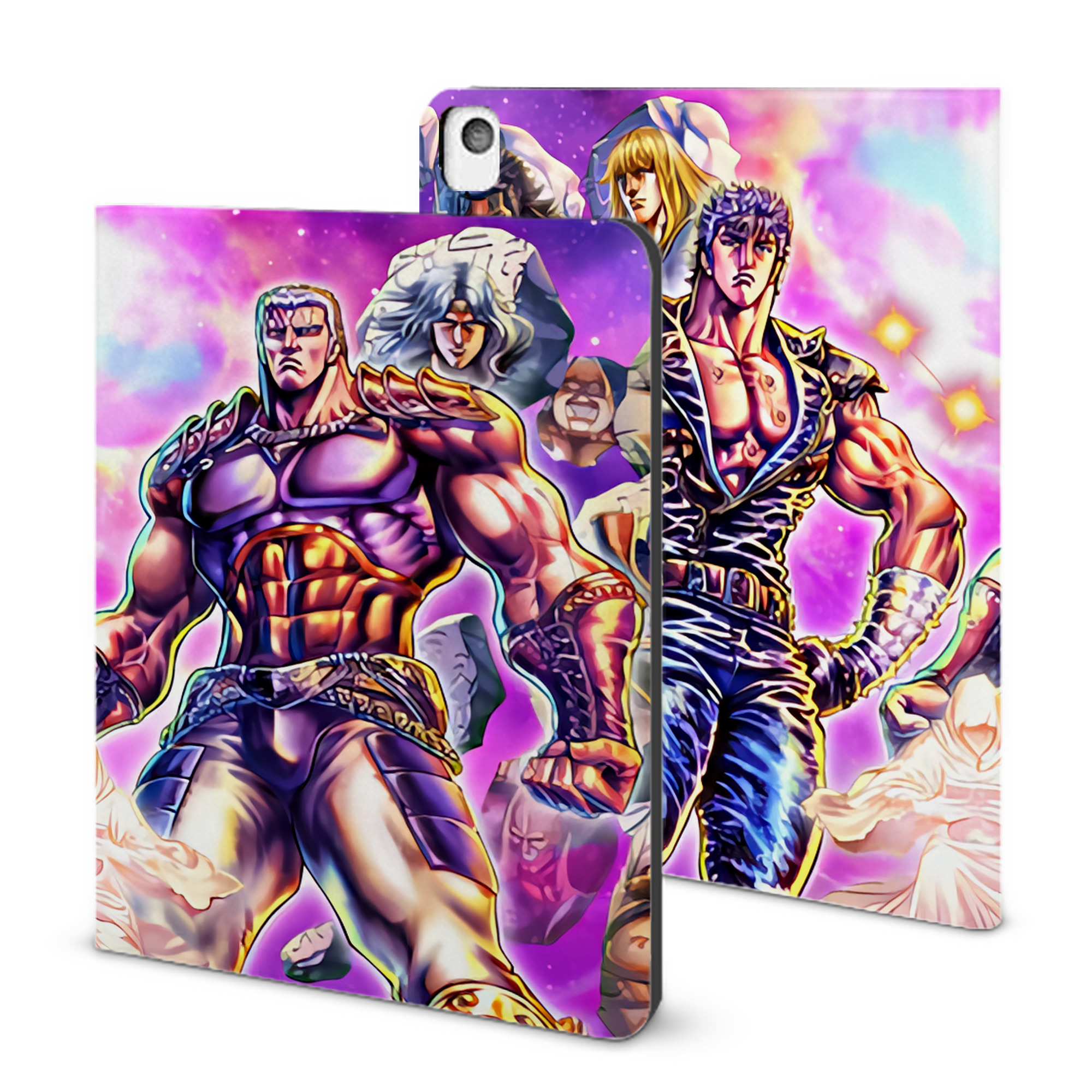（画像用） 北斗の拳 Fist of the North Star IPadケース ペンホルダー付き ブックスタイルデザイン